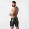 Punch Hole Leatherette Cargo Short