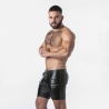 Punch Hole Leatherette Cargo Short