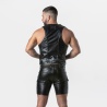 Punch Hole Leatherette Vest Red