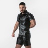 Punch Hole Leatherette Shirt Weiß