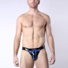 Black Chrome Jockstrap Azul