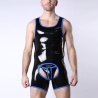 Black Chrome Chap Singlet Azul