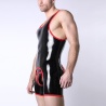 Black Chrome Chap Singlet Rojo