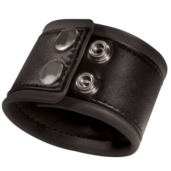 Leather Wrist Band Nero