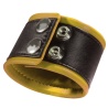 Leather Wrist Band Yellow