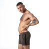 SWEAT IT Back Zip Short Khaki