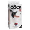 Harnais King Cock avec dildo de 15 cm Teinte Peau Claire Réaliste