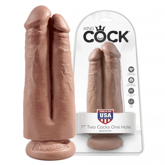 Two Cocks One Hole 7" 17cm Tan