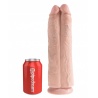 Doppeldildo Two Cocks One Hole 11" 28 cm Teint hell