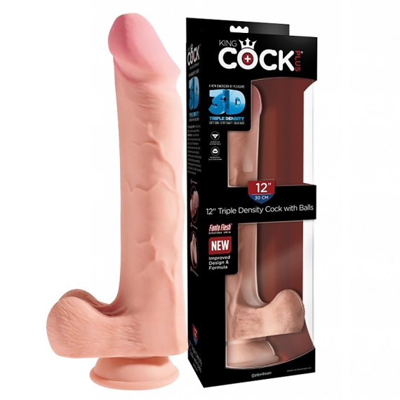 Triple Density Fat Cocks Balls 12" 30cm Flesh