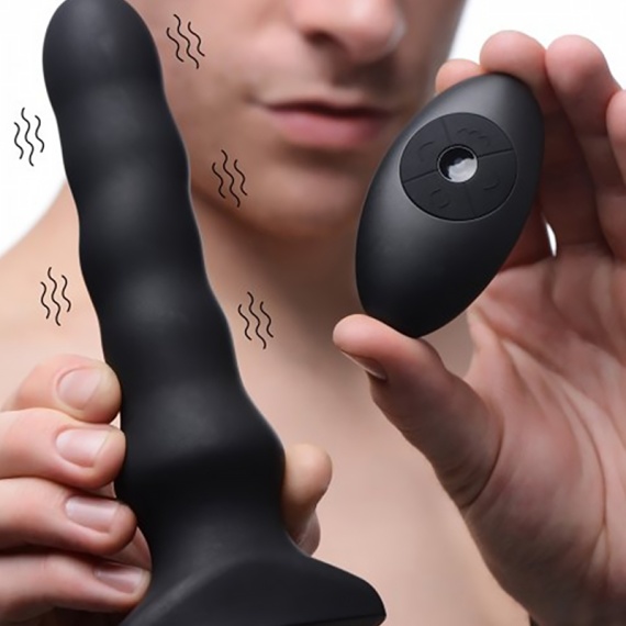 Silicone Vibrating & Squirming Plug remote control