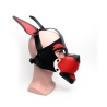 665 Playful Pup Hood Black/Red/White