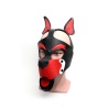 665 Playful Pup Hood Black/Red/White