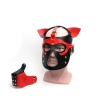 665 Bondage Pup Hood Black/Red