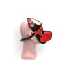 665 Bondage Pup Hood Black/Red