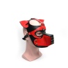 665 Bondage Pup Hood Black/Red