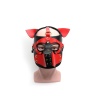 665 Bondage Pup Hood Black/Red