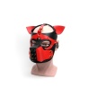 665 Bondage Pup Hood Black/Rojo