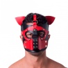 665 Bondage Pup Hood Black/Red