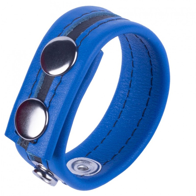 Royal leather black striped cockstrap