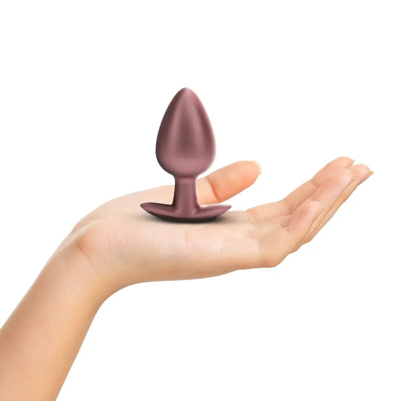 Smooth silicone anal plug rose gold