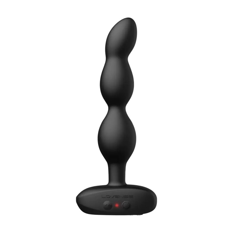 Ridge - app-controlled vibrating and rotating anal beads - black