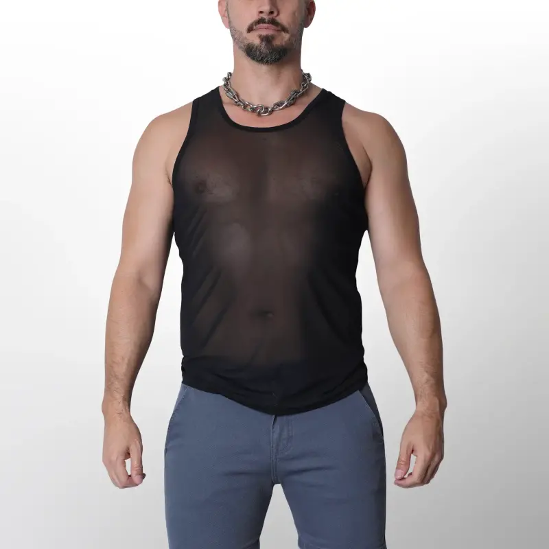 Phantom mesh tank top
