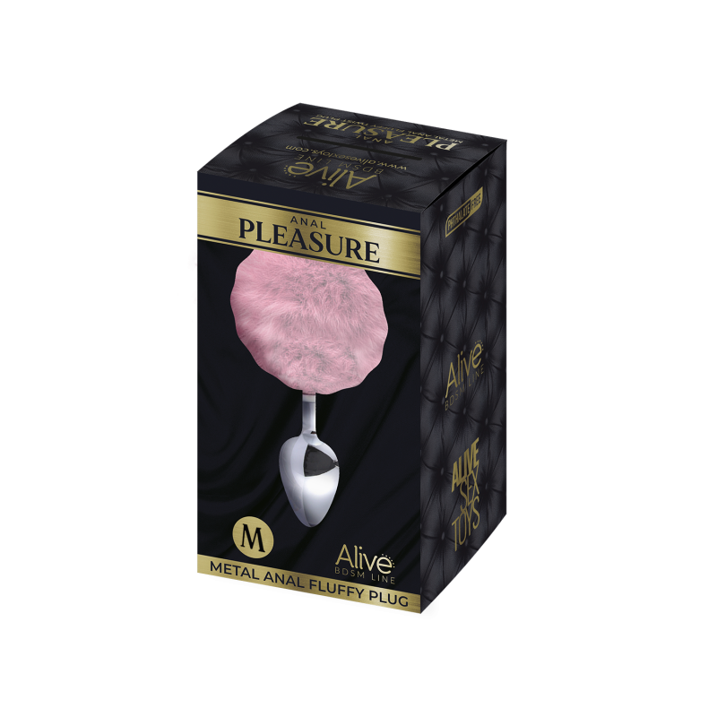 Metal anal fluffy plug