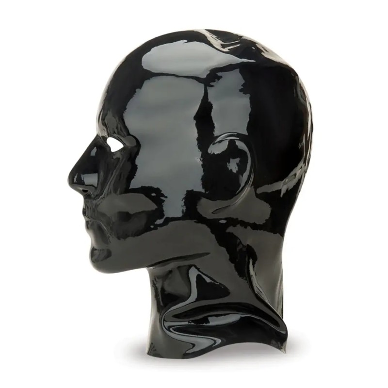 Latex hood zip up back