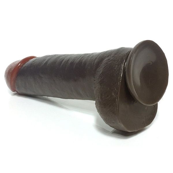 Massive Black Balled Dildo 12"/6" 8171