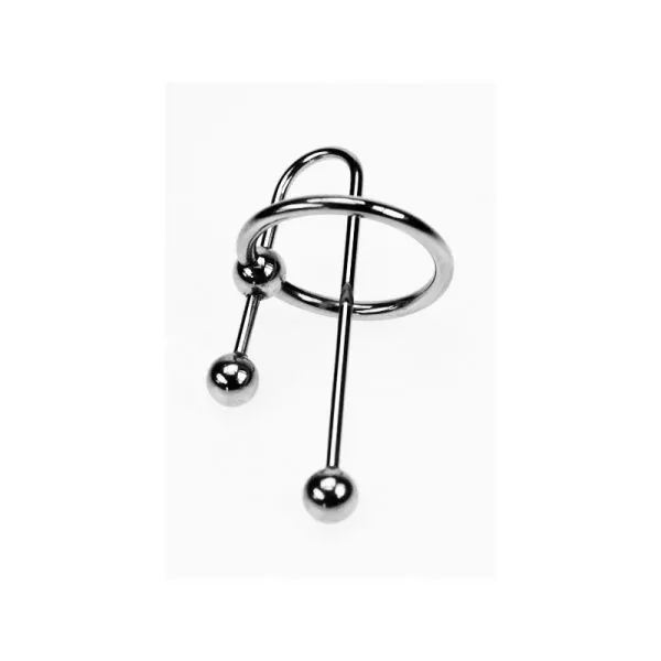 STAINLESS STEEL EICHEL RING MIT 60MM URETHRAL SOUND ZE TRIBAL VON DARK LINE 9774