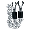 Steel Barrel Nipple Clamps W/Chain Ze Barrel 9895 1